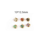 XUQIAN 17*18mm Zircon Heart Love Round Pendant for DIY Jewelry