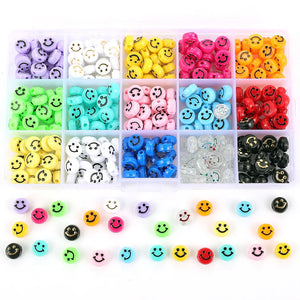 XUQIAN 300pcs Beads Kits with Elastic String Earring Hooks