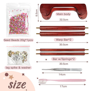 Wooden Bead Loom Weaving Machine for Necklaces Bracelets