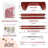 Wooden Bead Loom Weaving Machine for Necklaces Bracelets