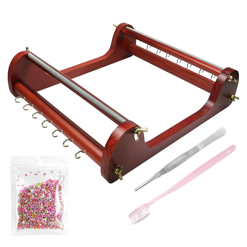 Wooden Bead Loom Weaving Machine for Necklaces Bracelets