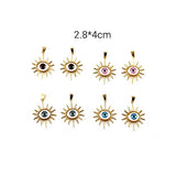 XUQIAN Enamel Geometric Eye Charms Pendant Set for Jewelry Making