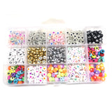 XUQIAN Mixed Loose Beads 750pcs for DIY Jewelry Making