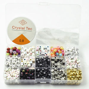 XUQIAN Kids' Acrylic Number English Letter Bead Set DIY Accessory J0081