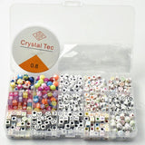 XUQIAN Kids' Acrylic Number English Letter Bead Set DIY Accessory J0081