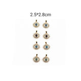 XUQIAN Geometric Heart Eye Pendant with Zircon for Bracelet P0068