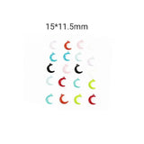 Moon Shape Enamel Charms Pendant for DIY Jewelry Making P0138