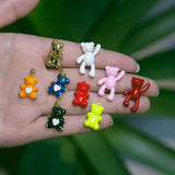 XUQIAN 5ps 3D Bear Pendant for DIY Jewelry P0122