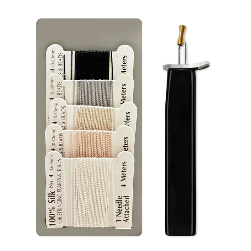Jewelry Bead Knotting Tool with Silk Thread
