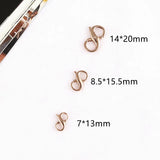 XUQIAN 14mm 8-Character Buckle for Keychain Bracelet Necklace A0042