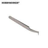 10pcs Stainless Steel Long Boot Foot Eyelash Tweezers