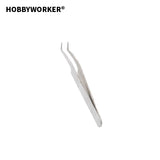 10pcs Stainless Steel Long Boot Foot Eyelash Tweezers
