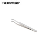 10pcs Stainless Steel Long Boot Foot Eyelash Tweezers