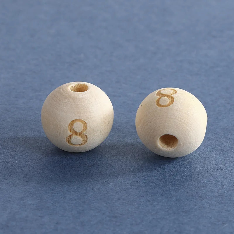 XUQIAN 16mm Natural Hole Wooden Bead DIY Decoration