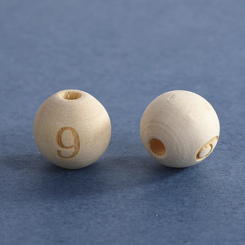 XUQIAN 16mm Natural Hole Wooden Bead DIY Decoration