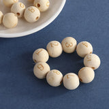 XUQIAN 16mm Natural Hole Wooden Bead DIY Decoration