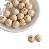 XUQIAN 16mm Natural Hole Wooden Bead DIY Decoration