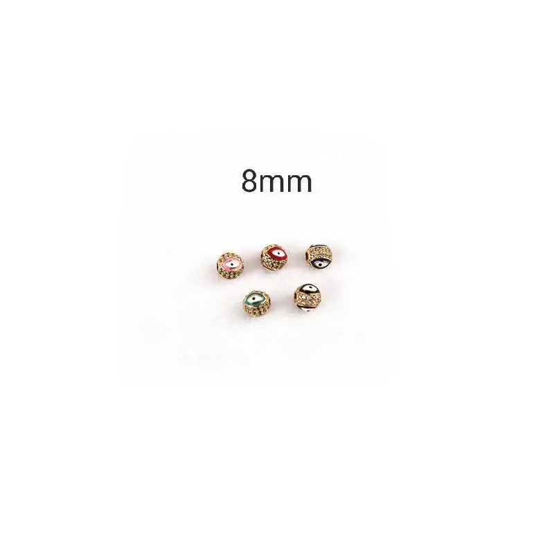 XUQIAN 5pcs Cartoon Drops Enamel Eyes Smiley Face Beads for Bracelet B0275