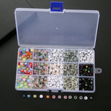 XUQIAN 750pcs 7mm DIY Acrylic Letter Beads Jewelry Making Kit