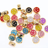 XUQIAN Top Alloy Metal Smiley Face Spacer Beads for Jewelry Making B0271