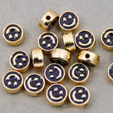 XUQIAN Top Alloy Metal Smiley Face Spacer Beads for Jewelry Making B0271
