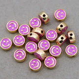 XUQIAN Top Alloy Metal Smiley Face Spacer Beads for Jewelry Making B0271