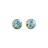 XUQIAN Flower Printing Round Wood Bead 16mm DIY Jewelry Making