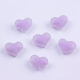 XUQIAN Frosted Peach Heart Acrylic Beads 20mm DIY Jewelry Necklace Making