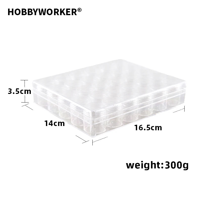 XUQIAN Bead Storage Box with 30 Small Bottles Organizer L0011
