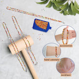 Wooden Bead Spinner Set with Beading Needles & Seed Beads