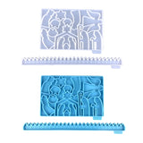 2Pcs Resin Advent Calendar Ornament Mold Set DIY Christmas Home Decor