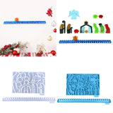 2Pcs Resin Advent Calendar Ornament Mold Set DIY Christmas Home Decor