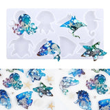 Silicone Keychain Mould Marine Animals Shaped DIY Crafts Clay Mold Hand-Making