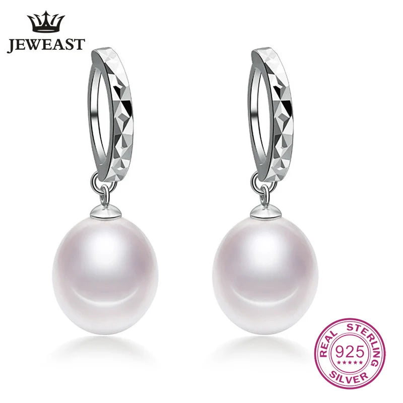 Pearl Pendant 925 Sterling Silver Earrings for Women