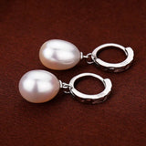 Pearl Pendant 925 Sterling Silver Earrings for Women