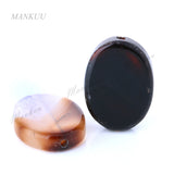 Agate Beads Necklace Making Natural Stone Flat Oval Shape DIY Jewelry 13*18mm