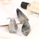 Irregular Faceted Labradorite Bead Necklace DIY Grey Brazil Agate Stone 20x35mm