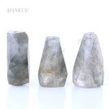Irregular Faceted Labradorite Bead Necklace DIY Grey Brazil Agate Stone 20x35mm