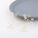 XianMei Crystal Bead Flower Braided Copper Wire Earrings Pendant DIY Jewelry
