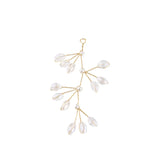 XianMei Crystal Bead Flower Braided Copper Wire Earrings Pendant DIY Jewelry