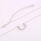 Xiaojing 925 Silver Horseshoe Cz Necklace Pendant for Women