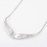 Xiaojing 925 Silver Angel Wing Necklace for Women Wedding