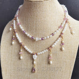 Antique Hanfu Fresh Pearl Necklace Hair Tassel Costume Chinese Style Decorative