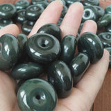 XinJiang HeTian Jade Nephrite Pendant Necklace PingAnKou Amulet Pair