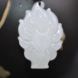 XinJiang Jade Fox Pendant Necklace Drop Jade Stone Nine-tailed...