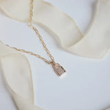 Xinbada 14k Gold Plated Lock Zircon Star Moon Necklaces