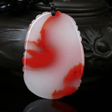 Xinjiang Chicken Blood Jade Ruyi Pendant Lucky Transfer Sweater Chain Pendant