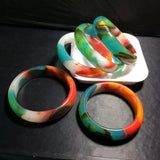 Xinjiang Colorful Jade Bracelet Silk Jade Ladies Joker Bracelet