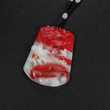 Xinjiang Gobi Chicken Blood Jade Dragon Zodiac Pendant