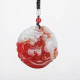 Xinjiang Gobi Chicken Blood Jade Ingot Pixiu Pendant